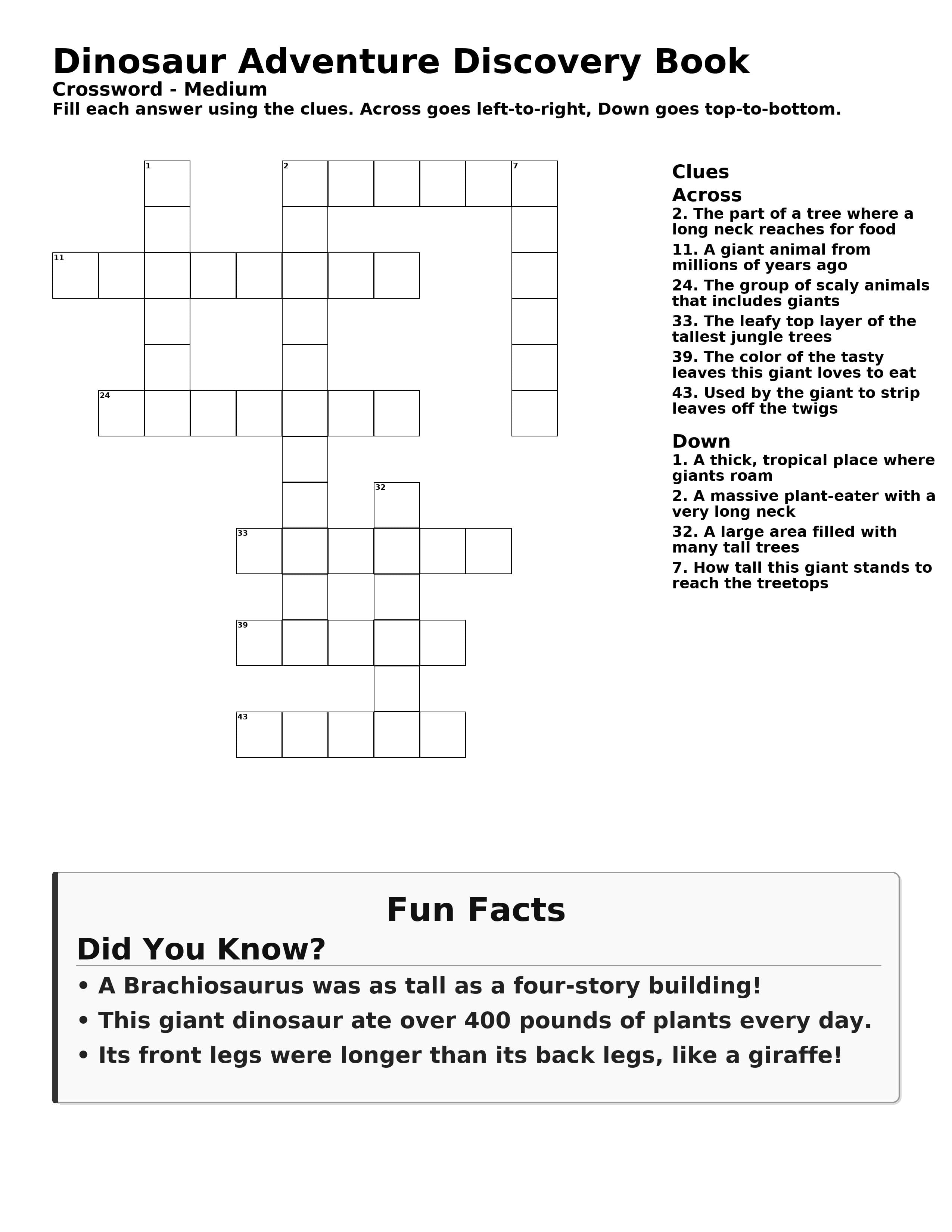 Crossword puzzle sample
