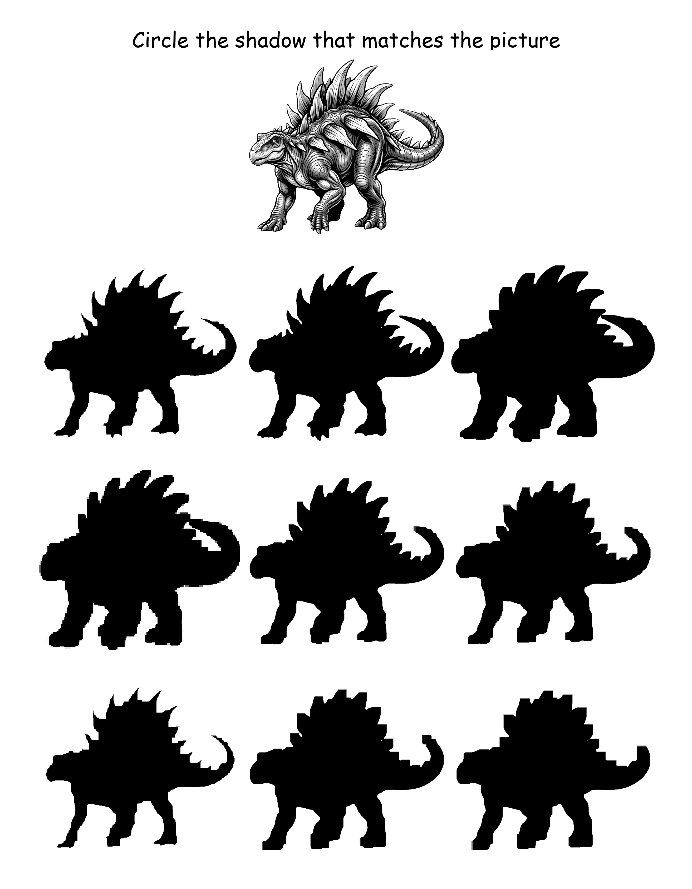 Match the Shadow puzzle sample