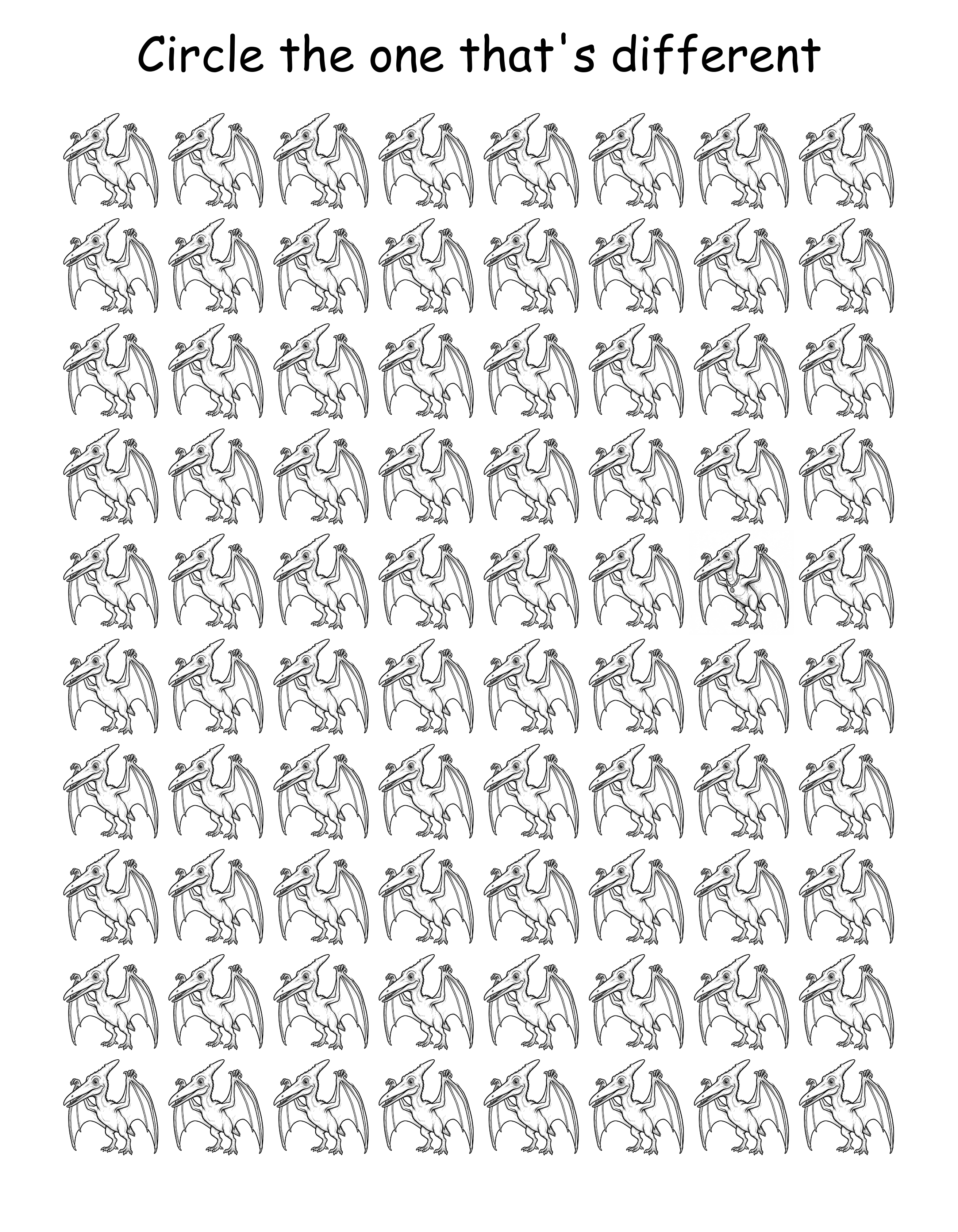 Spot the Odd One puzzle sample
